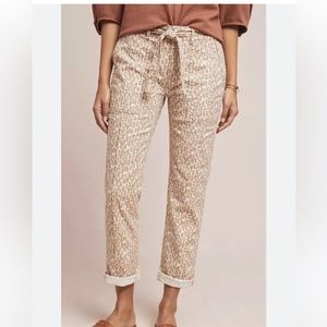 Anthropologie The Wanderer Utility Casual Pants In Leopard Print Size 32